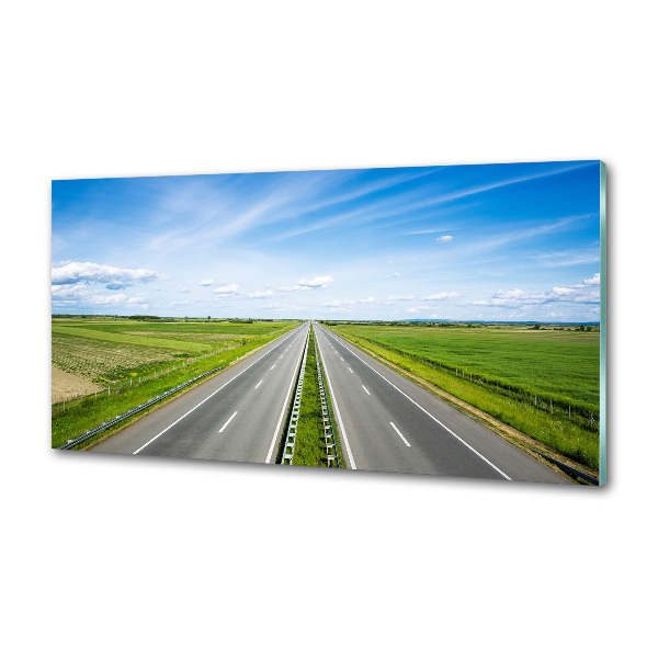 Glass splashback highway