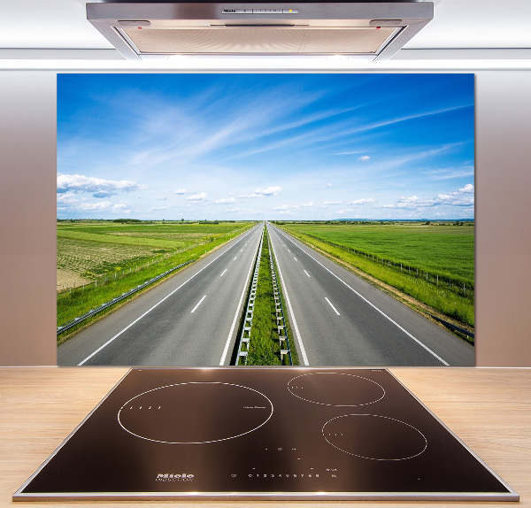 Glass splashback highway