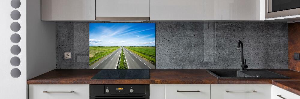 Glass splashback highway