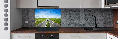 Glass splashback highway