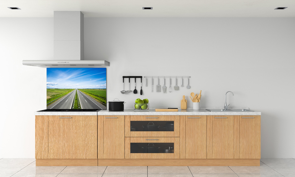 Glass splashback highway