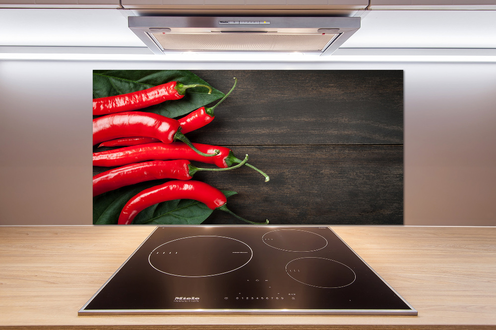 Cooker splashback Chilli peppers