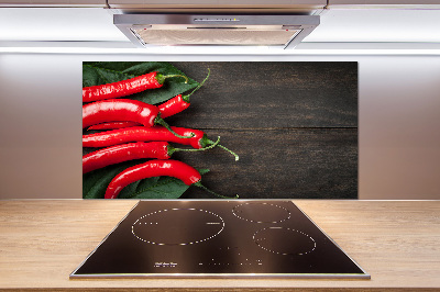 Cooker splashback Chilli peppers