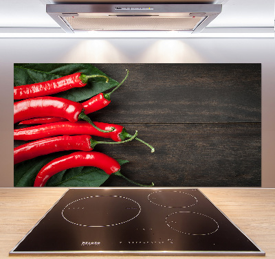 Cooker splashback Chilli peppers