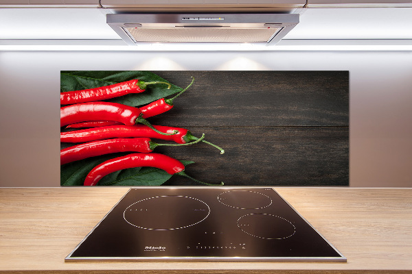 Cooker splashback Chilli peppers