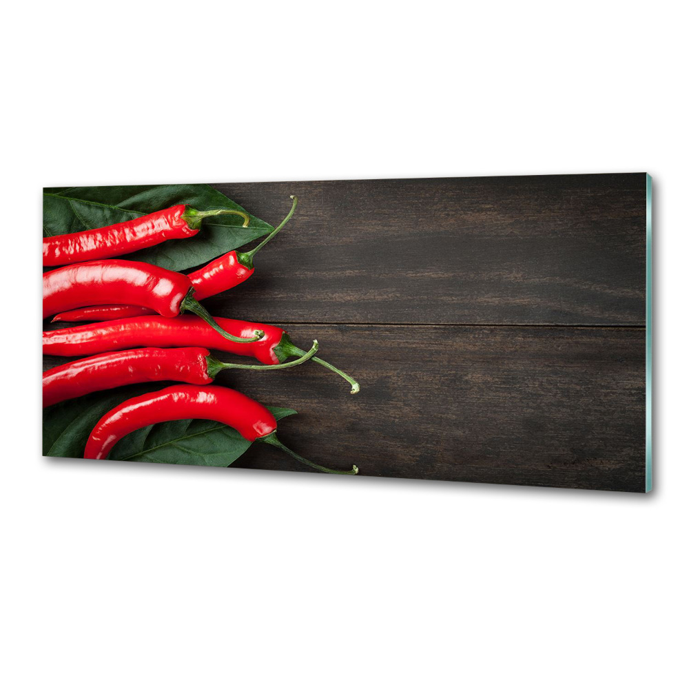 Cooker splashback Chilli peppers