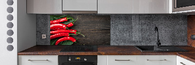 Cooker splashback Chilli peppers