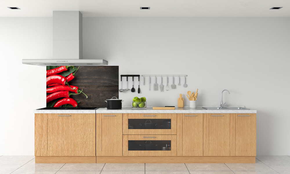 Cooker splashback Chilli peppers