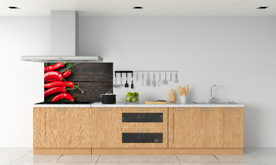 Cooker splashback Chilli peppers