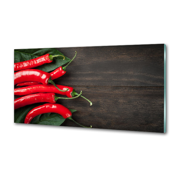 Cooker splashback Chilli peppers