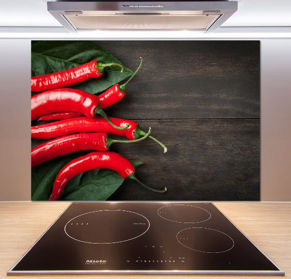 Cooker splashback Chilli peppers