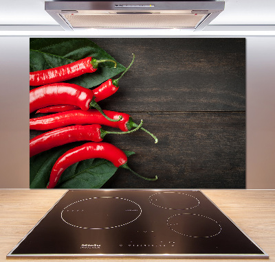 Cooker splashback Chilli peppers