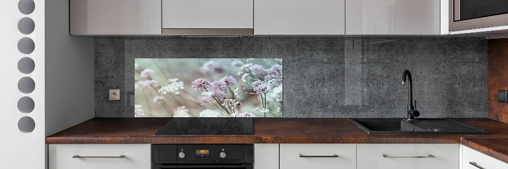 Kitchen splashback Wild flowers