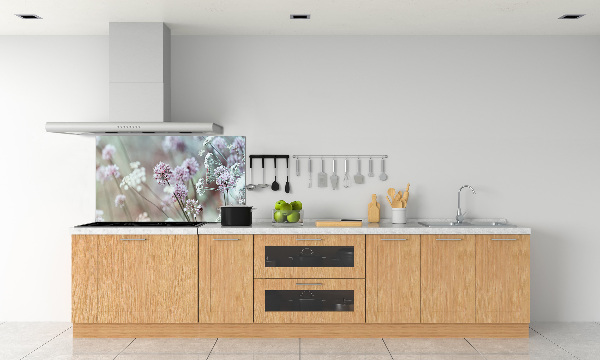 Kitchen splashback Wild flowers