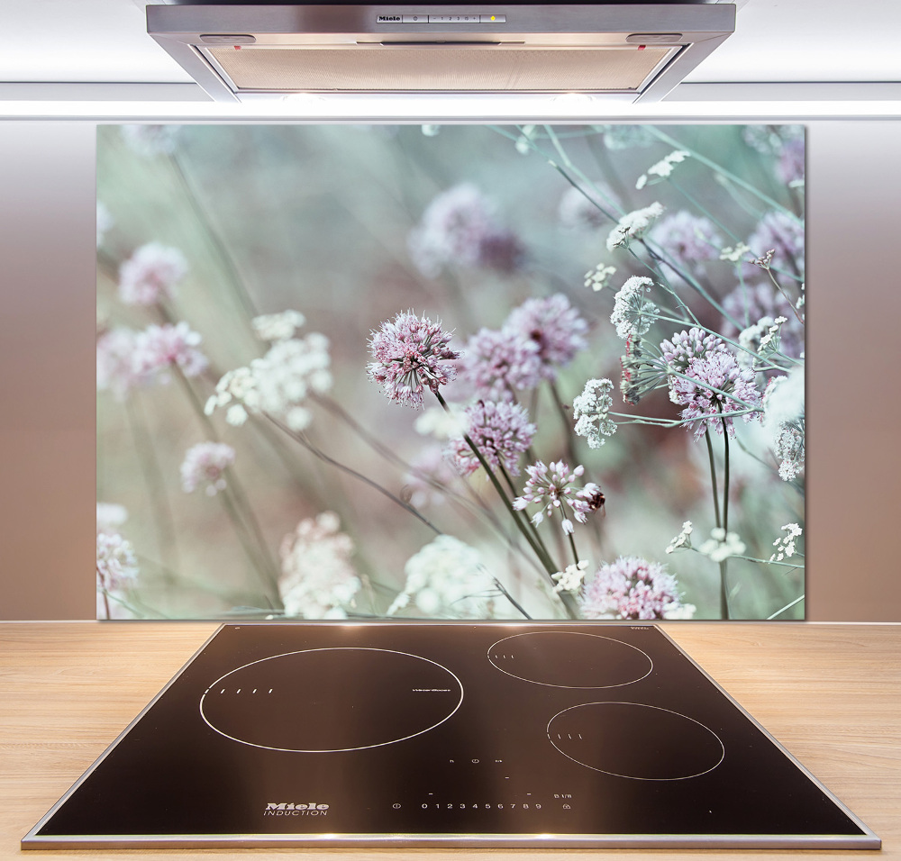 Kitchen splashback Wild flowers