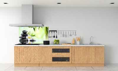 Hob splashback Orchid and bamboo