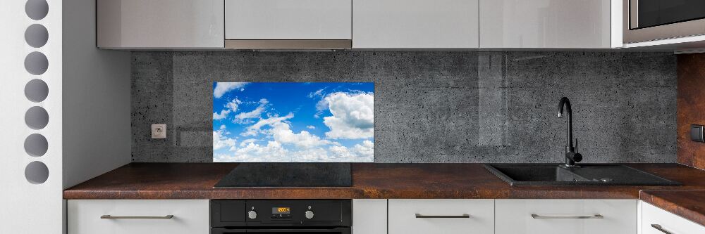 Kitchen splashback Clouds in the sky