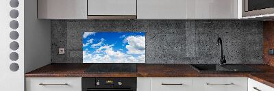 Kitchen splashback Clouds in the sky