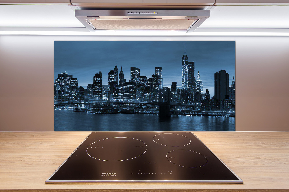 Cooker splashback New York at night