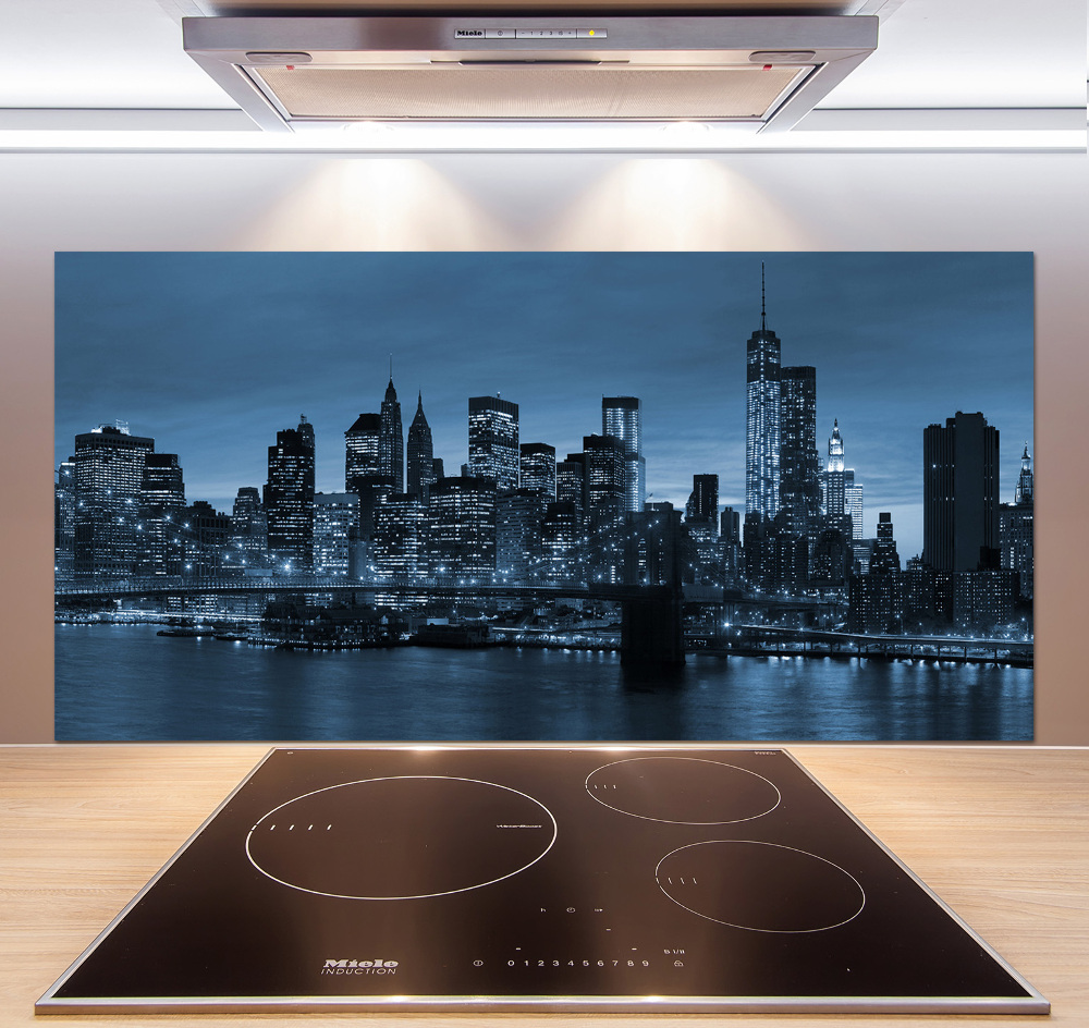 Cooker splashback New York at night