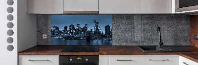 Cooker splashback New York at night