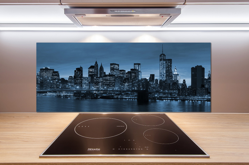 Cooker splashback New York at night