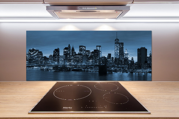 Cooker splashback New York at night