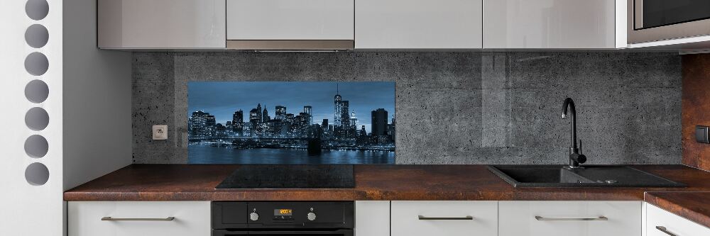 Cooker splashback New York at night