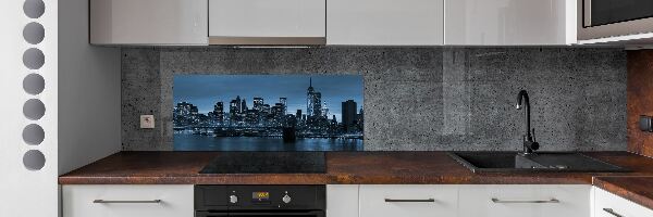 Cooker splashback New York at night