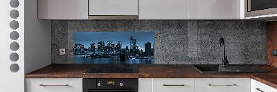 Cooker splashback New York at night