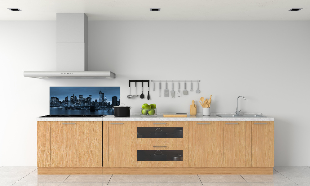 Cooker splashback New York at night