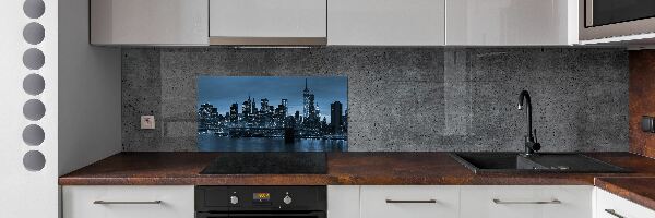 Cooker splashback New York at night