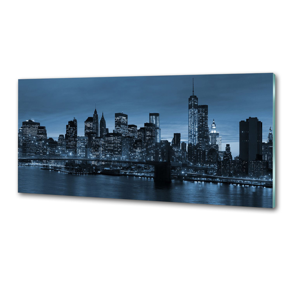 Cooker splashback New York at night