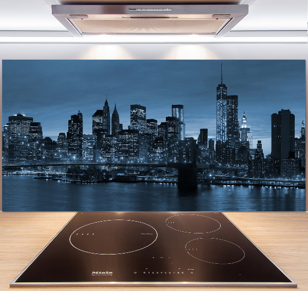 Cooker splashback New York at night