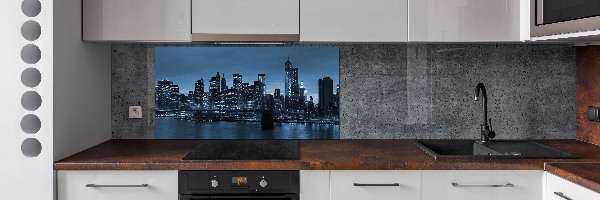 Cooker splashback New York at night