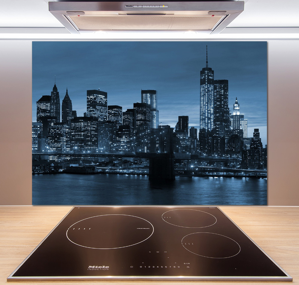 Cooker splashback New York at night