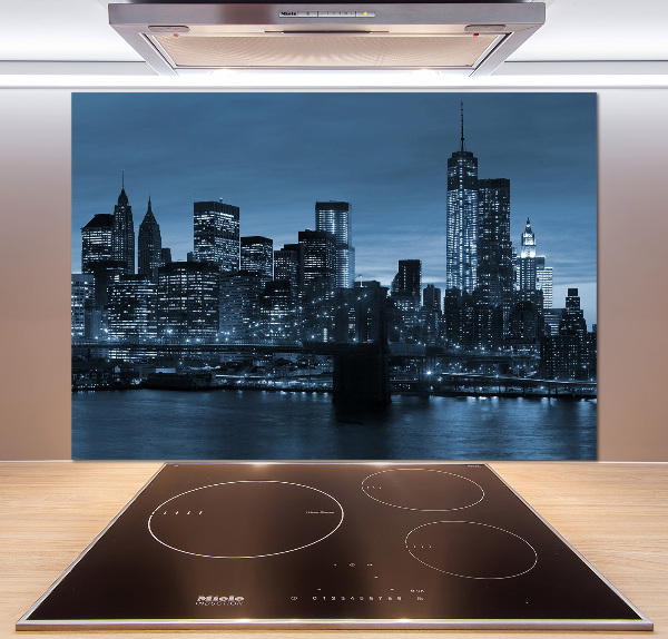 Cooker splashback New York at night