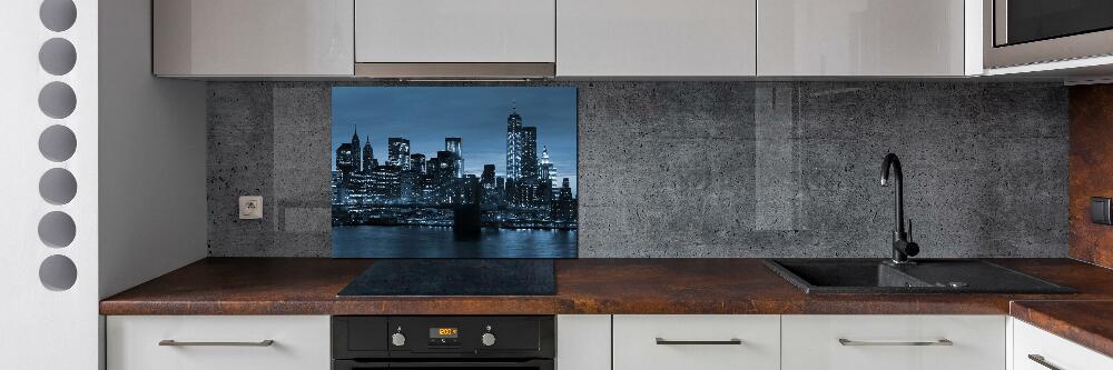 Cooker splashback New York at night