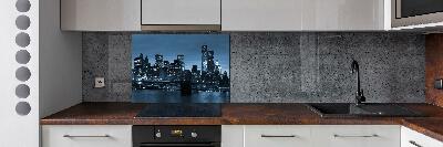 Cooker splashback New York at night