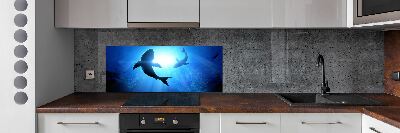 Kitchen splashback Two sharks