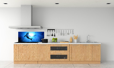 Kitchen splashback Two sharks