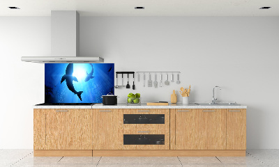 Kitchen splashback Two sharks