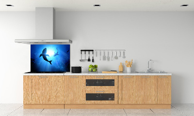 Kitchen splashback Two sharks