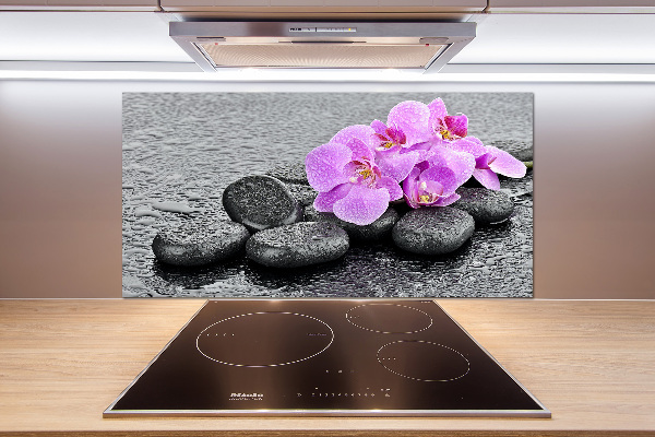 Cooker splashback Stones orchids