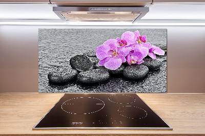 Cooker splashback Stones orchids