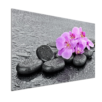 Cooker splashback Stones orchids