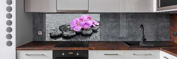 Cooker splashback Stones orchids