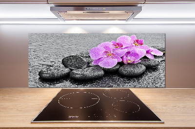 Cooker splashback Stones orchids