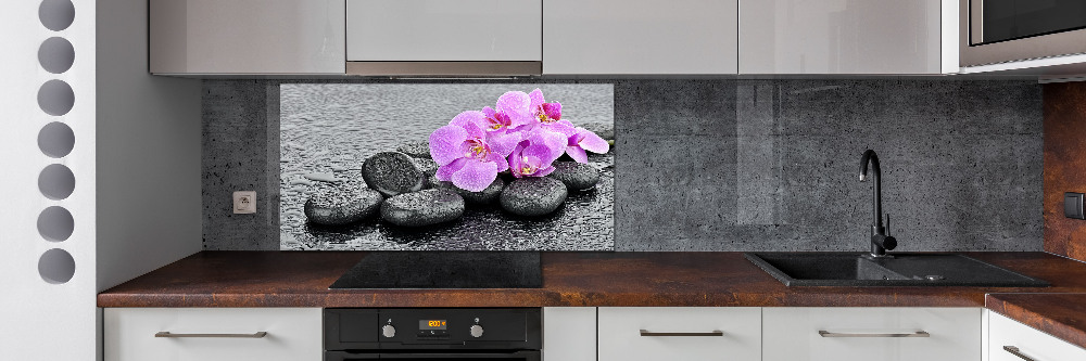 Cooker splashback Stones orchids