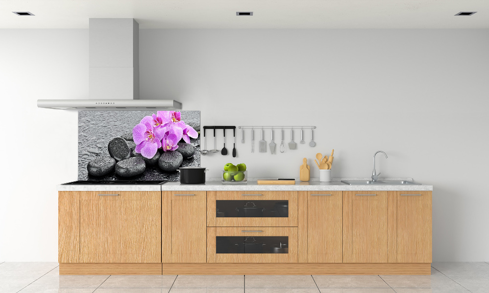 Cooker splashback Stones orchids